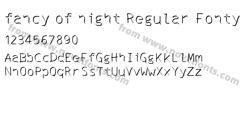 fancy of night Regular FontyPreview