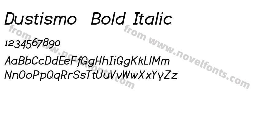 Dustismo  Bold ItalicPreview