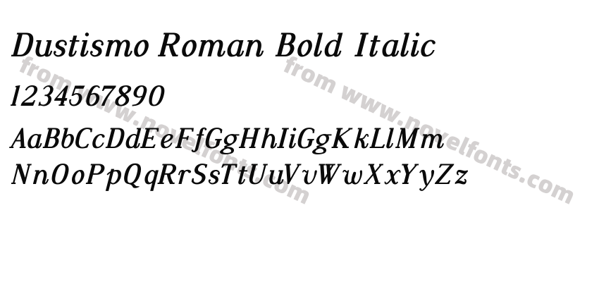 Dustismo Roman Bold ItalicPreview