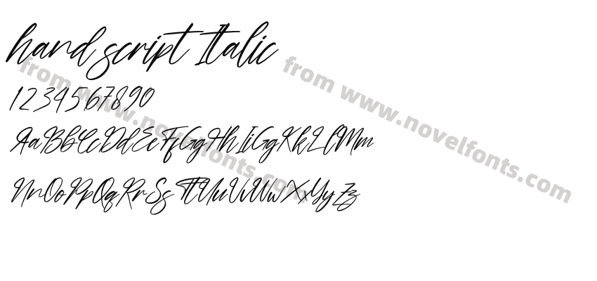 hand script ItalicPreview