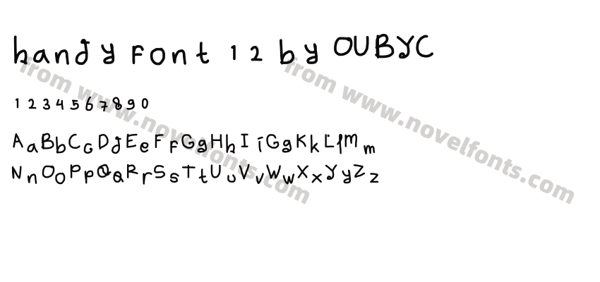 handy font 12 by OUBYCPreview