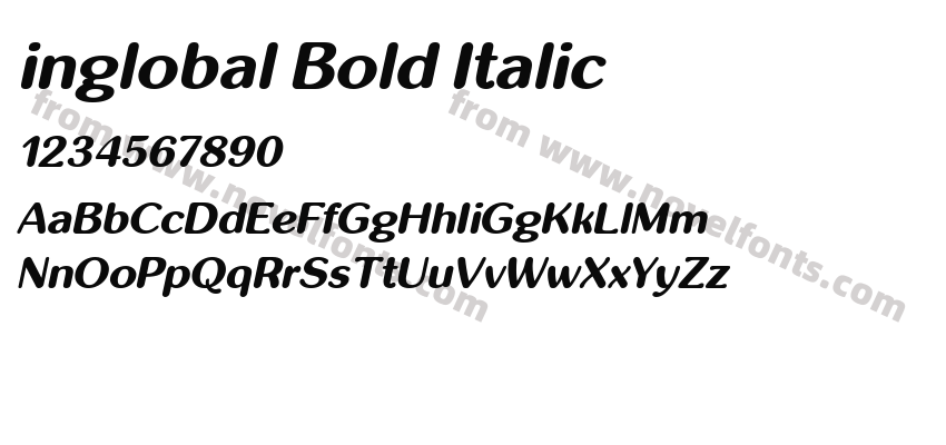 inglobal Bold ItalicPreview