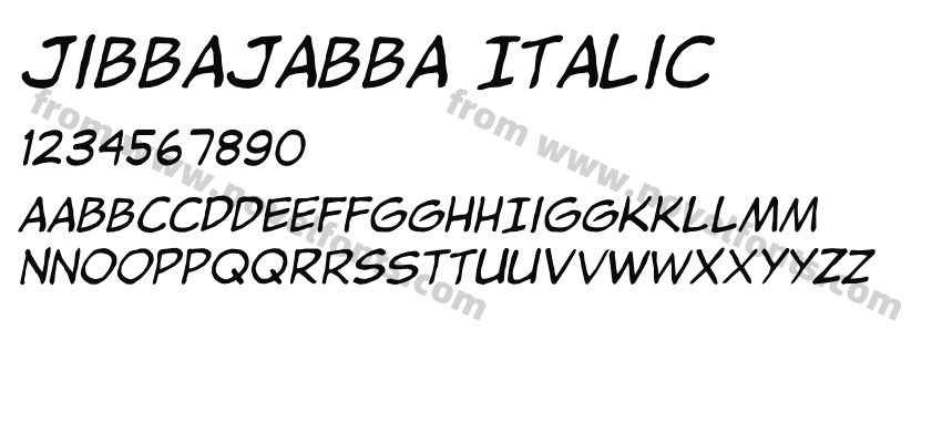 jibbajabba ItalicPreview