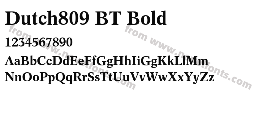 Dutch809 BT BoldPreview