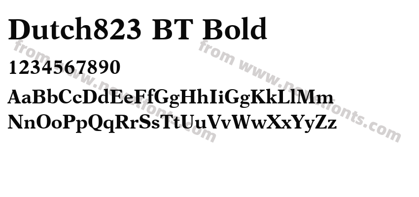 Dutch823 BT BoldPreview