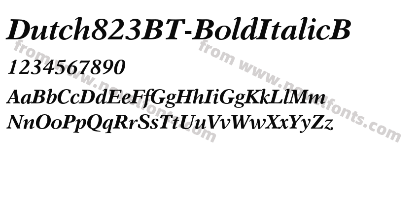 Dutch823BT-BoldItalicBPreview