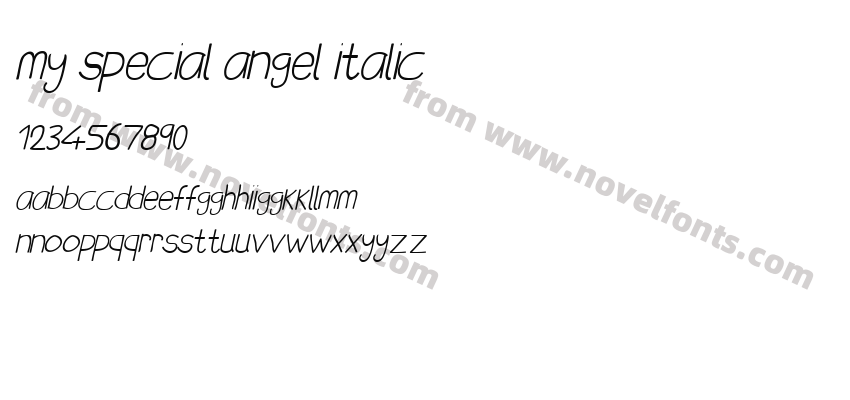 my special angel ItalicPreview