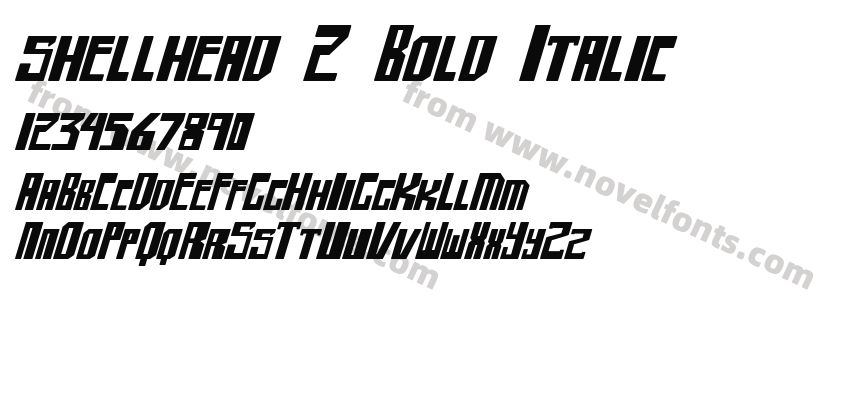 shellhead 2 Bold ItalicPreview