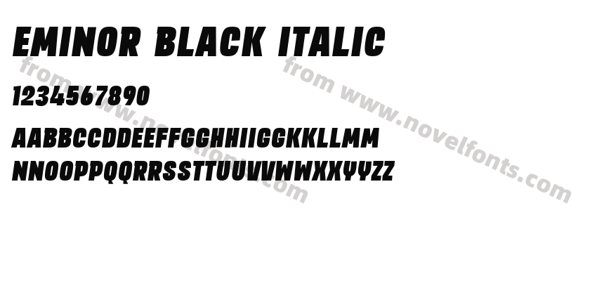 EMINOR Black ItalicPreview