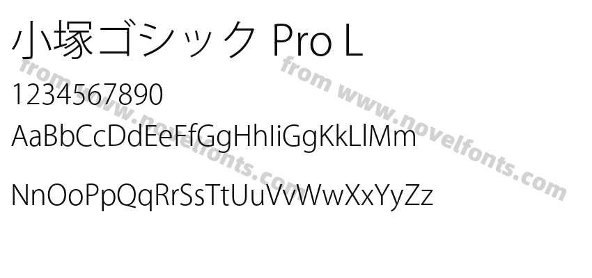小塚ゴシック Pro LPreview