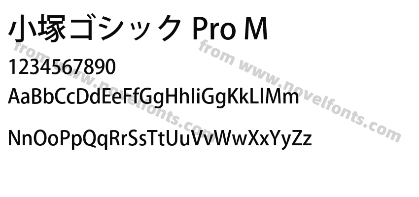 小塚ゴシック Pro MPreview