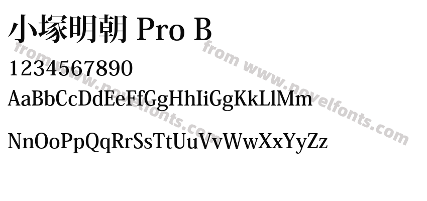 小塚明朝 Pro BPreview