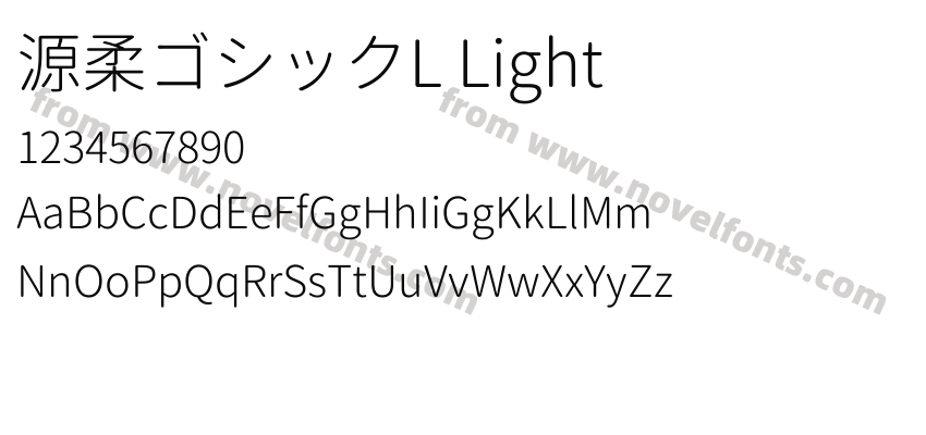 源柔ゴシックL LightPreview