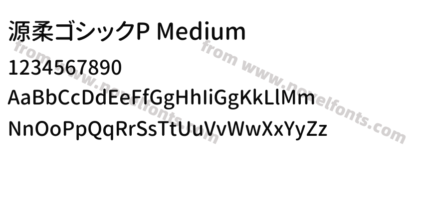 源柔ゴシックP MediumPreview