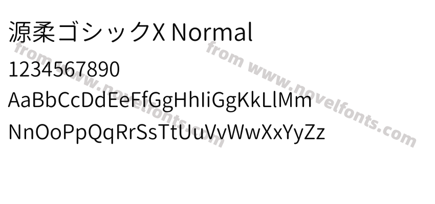 源柔ゴシックX NormalPreview