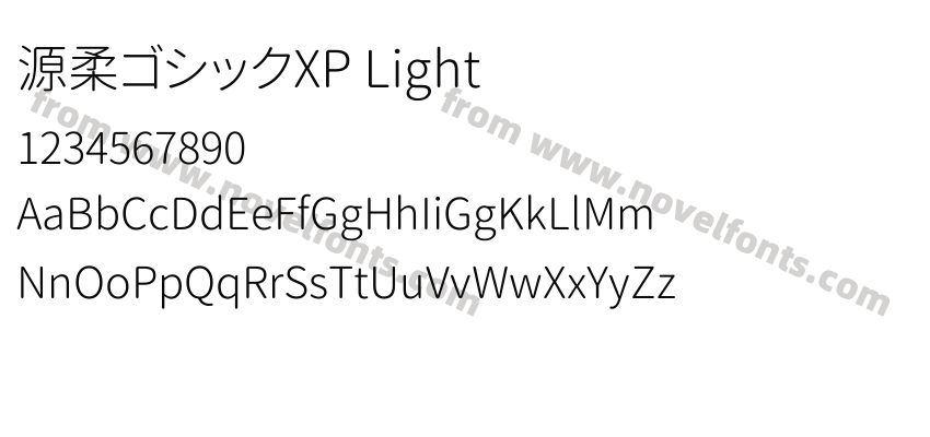 源柔ゴシックXP LightPreview