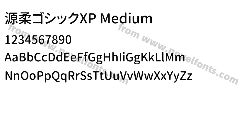 源柔ゴシックXP MediumPreview