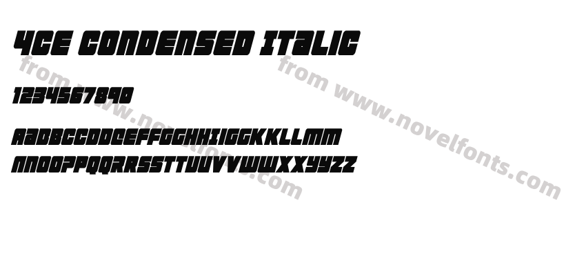 4ce Condensed ItalicPreview