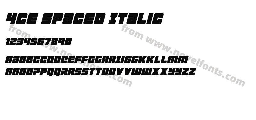 4ce Spaced ItalicPreview