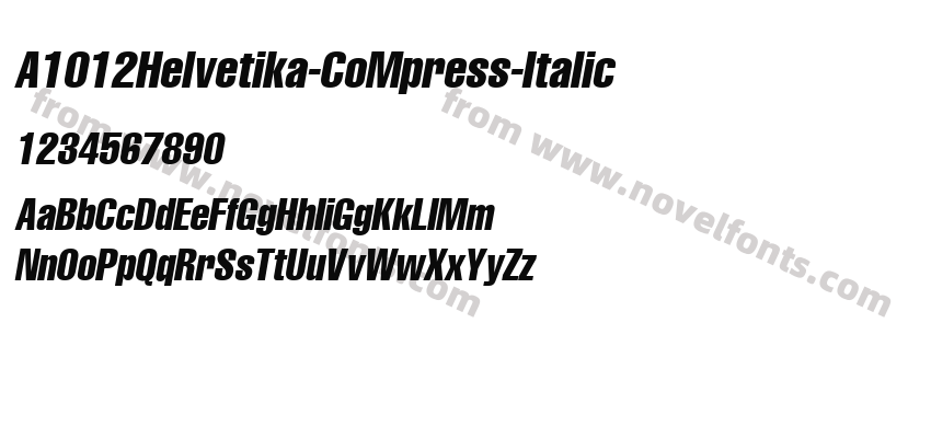 A1012Helvetika-CoMpress-ItalicPreview