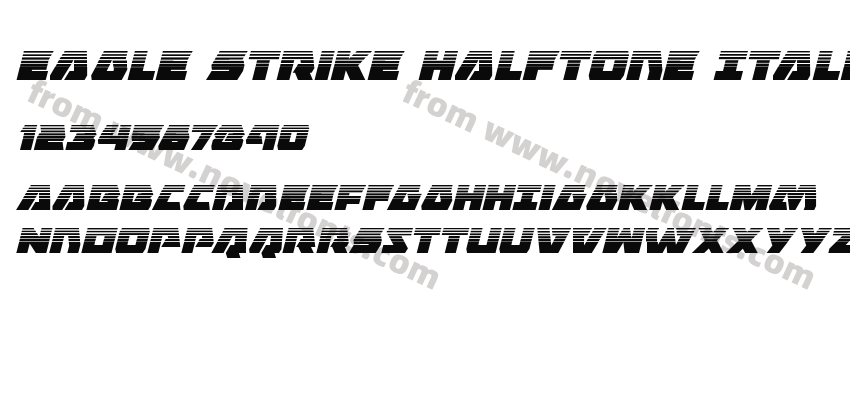 Eagle Strike Halftone ItalicPreview