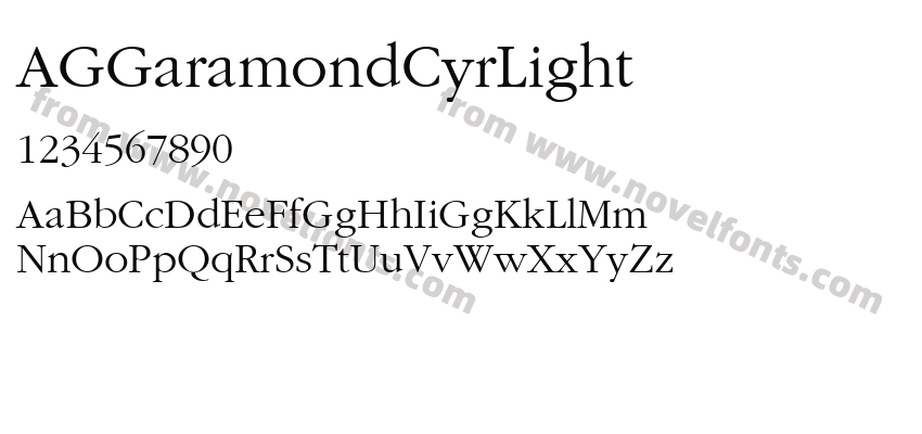 AGGaramondCyrLightPreview