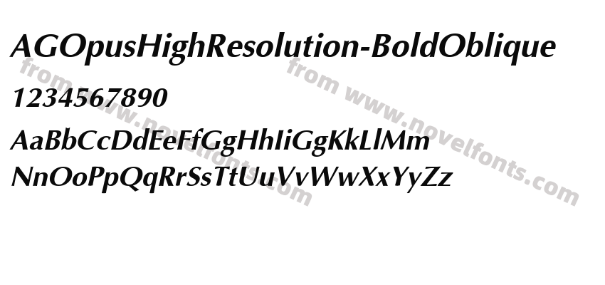 AGOpusHighResolution-BoldObliquePreview