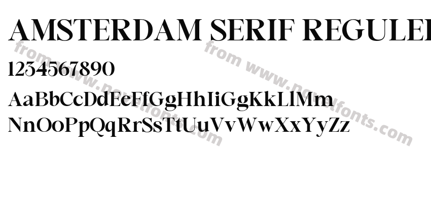 AMSTERDAM SERIF REGULERPreview