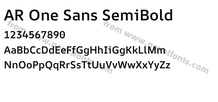 AR One Sans SemiBoldPreview