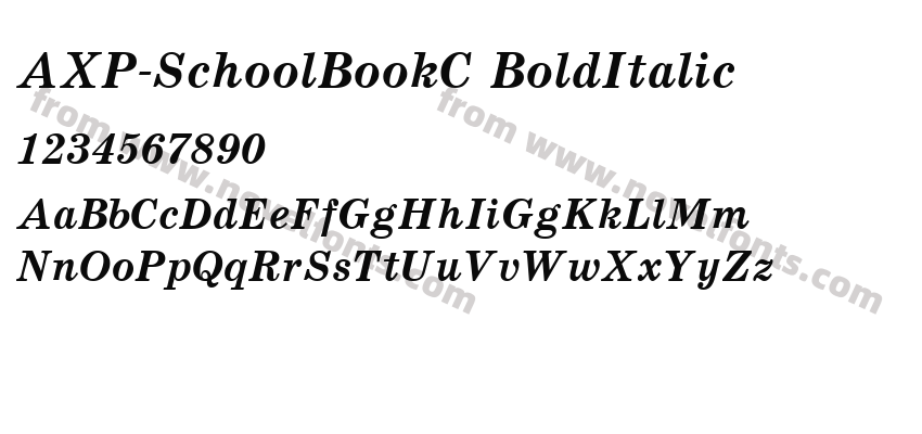 AXP-SchoolBookC BoldItalicPreview