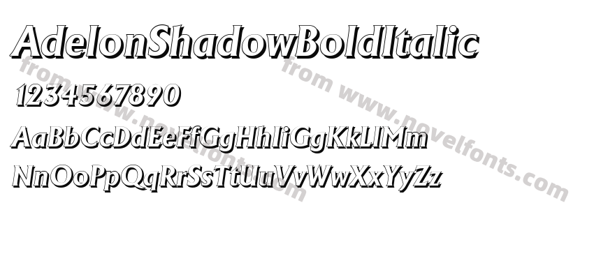 AdelonShadowBoldItalicPreview