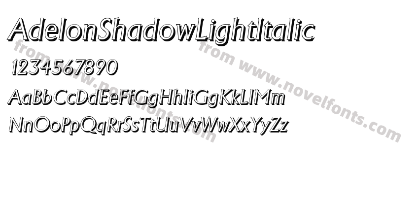 AdelonShadowLightItalicPreview