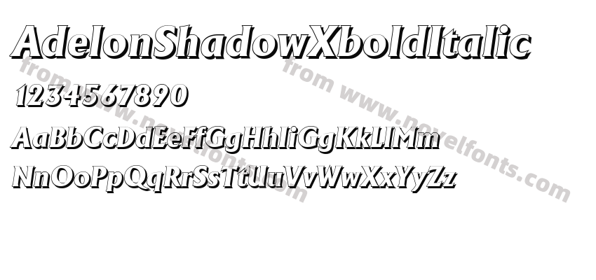 AdelonShadowXboldItalicPreview