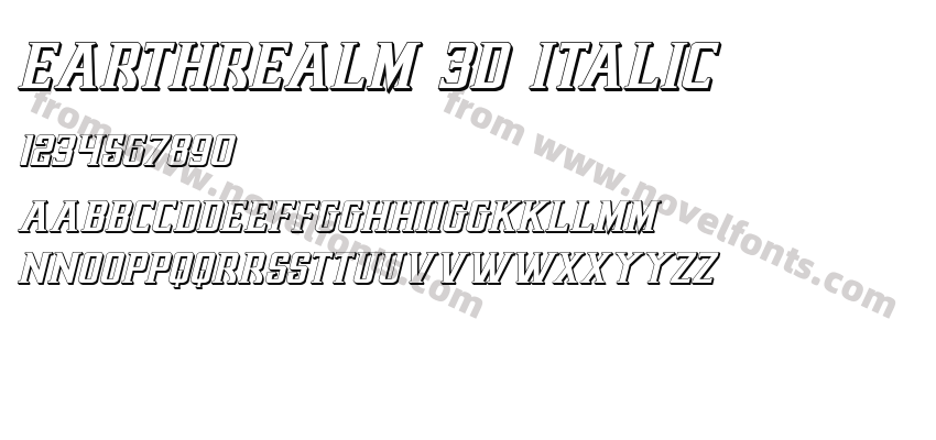 Earthrealm 3D ItalicPreview