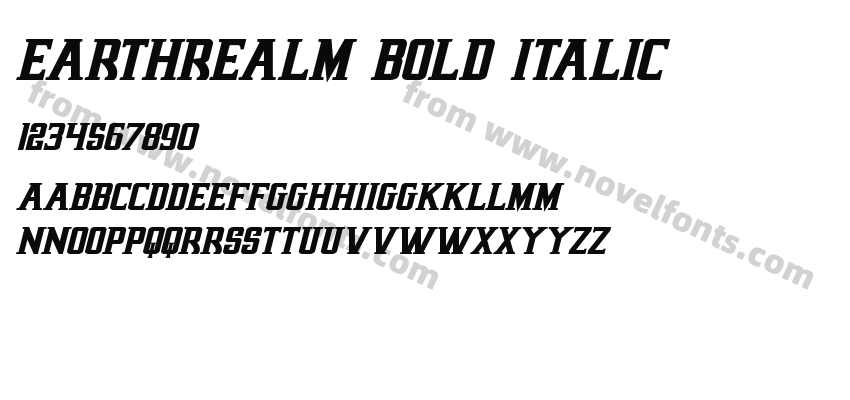 Earthrealm Bold ItalicPreview