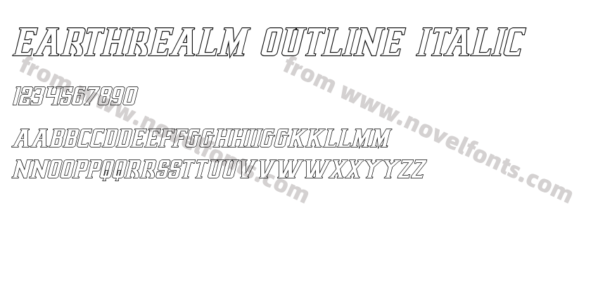 Earthrealm Outline ItalicPreview