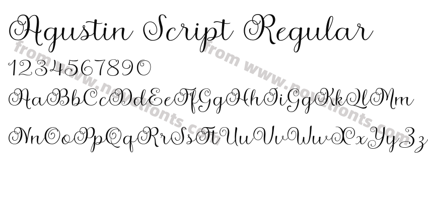 Agustin Script RegularPreview