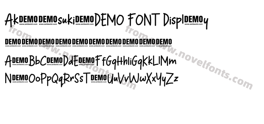 Akatsuki-DEMO FONT DisplayPreview