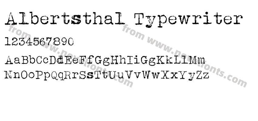 Albertsthal TypewriterPreview