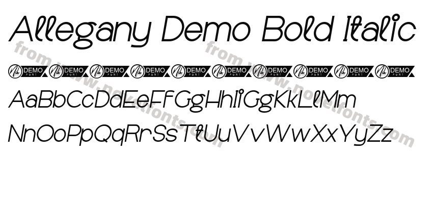 Allegany Demo Bold ItalicPreview