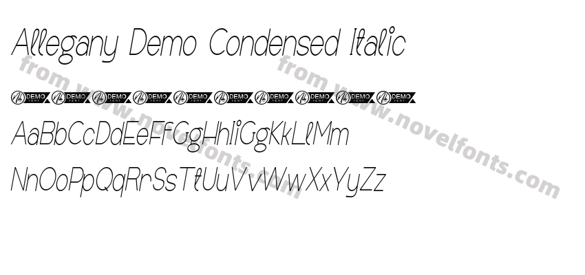 Allegany Demo Condensed ItalicPreview