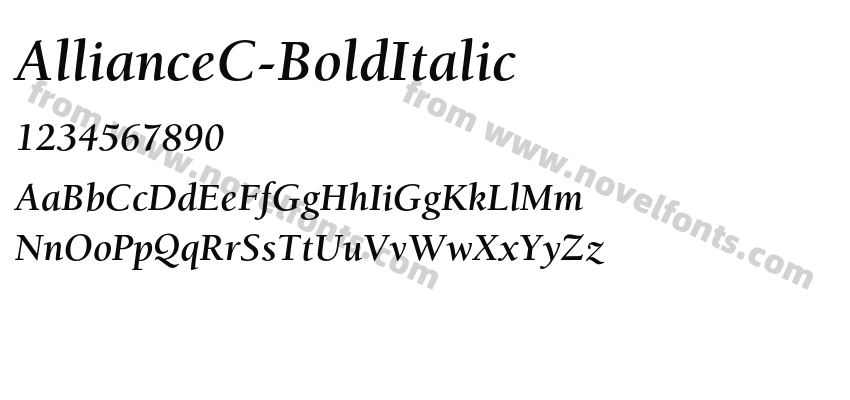 AllianceC-BoldItalicPreview