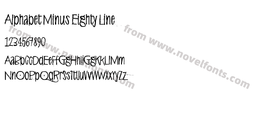 Alphabet Minus Eighty LinePreview