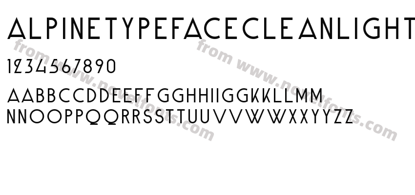 AlpineTypefaceCleanLightPreview