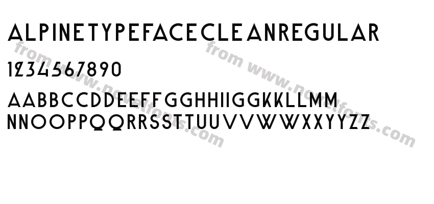 AlpineTypefaceCleanRegularPreview