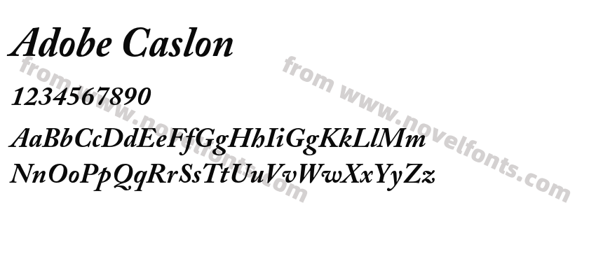 Adobe CaslonPreview