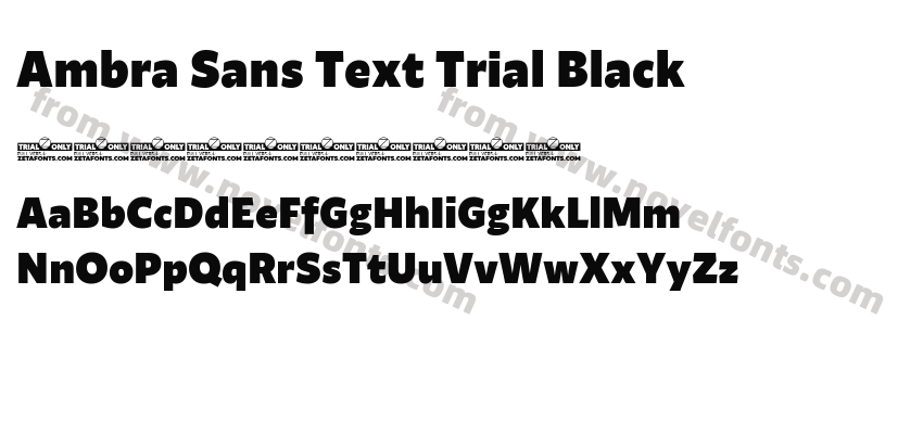 Ambra Sans Text Trial BlackPreview