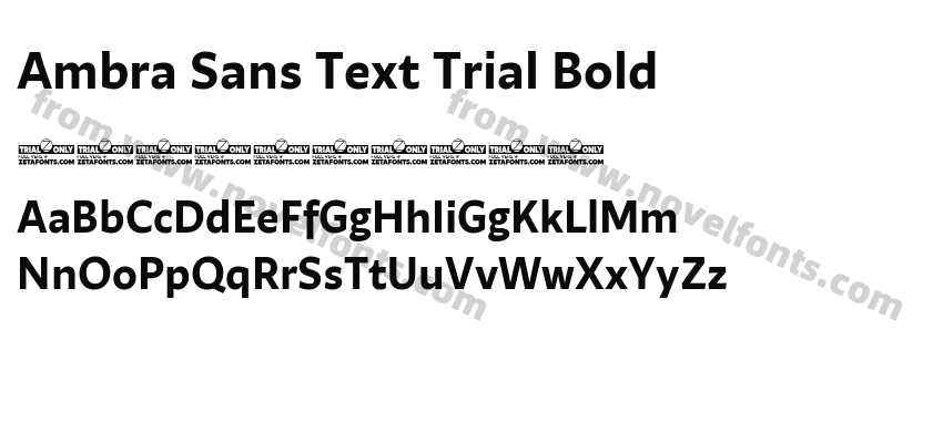 Ambra Sans Text Trial BoldPreview