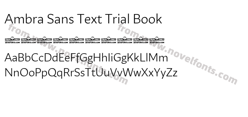 Ambra Sans Text Trial BookPreview