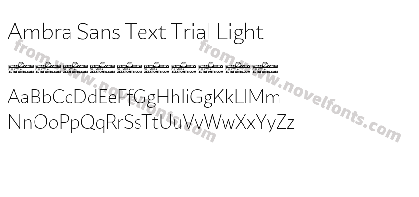 Ambra Sans Text Trial LightPreview